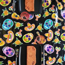 Sort voksdug med mexicansk fiesta