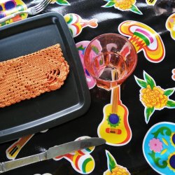 Sort voksdug med mexicansk fiesta