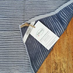 Ribstrikket Hndklde i Stormgr toner