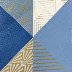 Rund voksdug 140 cm BlGuld