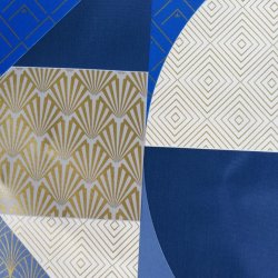 Rund voksdug 140 cm BlGuld