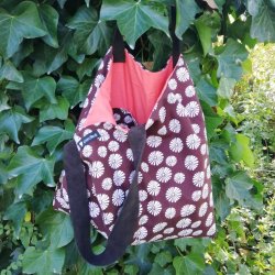 Taske Maja Brun med Blomst