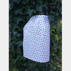 Brneforklde Voksdug Hvid med Rd Prik