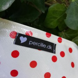 Brneforklde Voksdug Hvid med Rd Prik