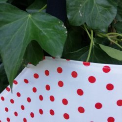 Brneforklde Voksdug Hvid med Rd Prik