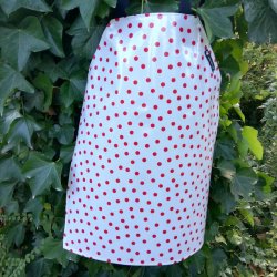 Brneforklde Voksdug Hvid med Rd Prik