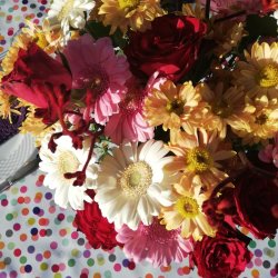 Konfettikugler p Voksdug