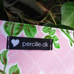 Brneforklde Voksdug Rosa med Blomster