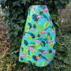 Forklde i voksdug med flamingo