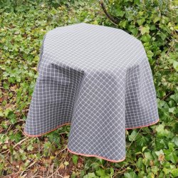 Rund tekstildug 139 cm Sort Appelsin