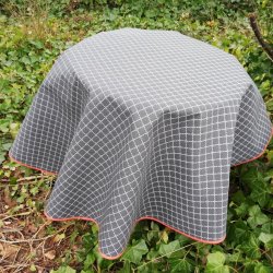 Rund tekstildug 139 cm Sort Appelsin