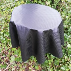 Rund tekstildug 139 cm Sort Cirkler