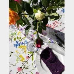 Voksdug med Blomsterflora Bettina