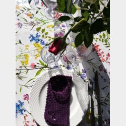 Voksdug med Blomsterflora Bettina