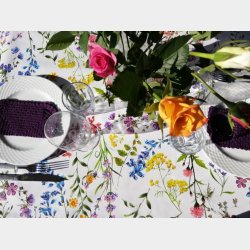 Voksdug med Blomsterflora Bettina