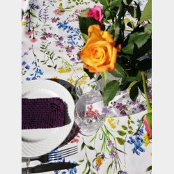 Voksdug med Blomsterflora Bettina