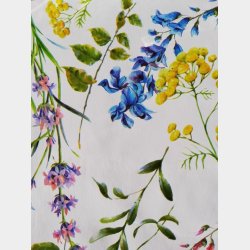 Voksdug med Blomsterflora Bettina