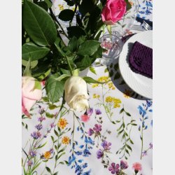 Voksdug med Blomsterflora Bettina