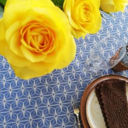 Rund tekstildug med Elastik Bluebella 135 cm