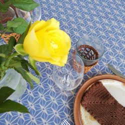 Rund tekstildug med Elastik Bluebella 135 cm