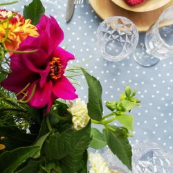 Prikket voksdug med duebl bund