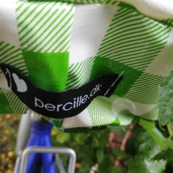 Cykelsadelovertr�k Margit Gr�n og Hvid ternet