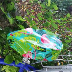 Cykelsadelovertr�k Margit Flamingo