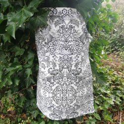 Forklde Paraiso hvid med sort mnster 