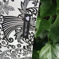 Forklde Paraiso hvid med sort mnster 