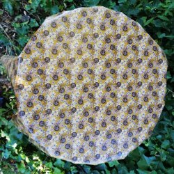 Rund voksdug 140 cm Sennepsfarvet Au Maison