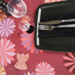 Rund Tekstildug Engel Purple 140 cm