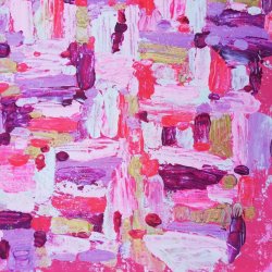 Pink Happy Maleri 40 x 40 cm