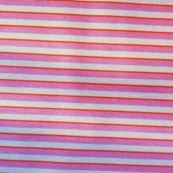Rund Voksdug Elastik Au Maison Lines-Pink/Orange  60 cm