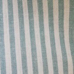 Forklde i stof med striber i turkis