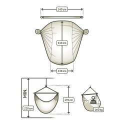 Habana kologisk Kingsize Hngestol Zebra