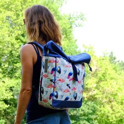 Cykeltaske Flamingo med Rygsk