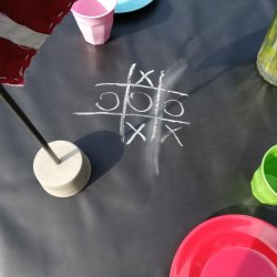 Brnevoksdug til kridttegning