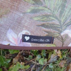 Rund voksdug 139 cm Retro Brun Blomst 