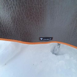 Rund voksdug 139 cm BrunSort Lderlook