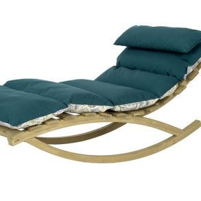 Rocking Lounger Liggende Gyngestol Floral Grn