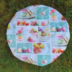 Rund voksdug 60 cm Outlet Macarons