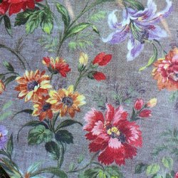 Rund voksdug 139 cm Retro Brun Blomst 