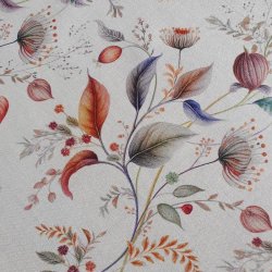 Tekstildug Pastel Orange Blomster 140 cm Elastik