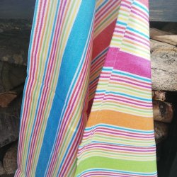 Solwang Viskestykke Rd/Gul/Turkis kotex