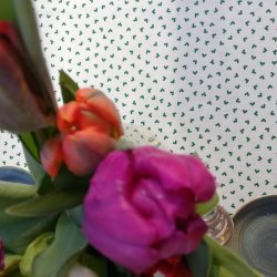 Voksdug Grn Hjerte Emerald 140 cm