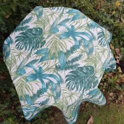 Rund tekstildug 140 cm Petrol Jungle