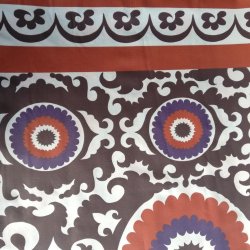 Tekstildug Retro Brun og Orange