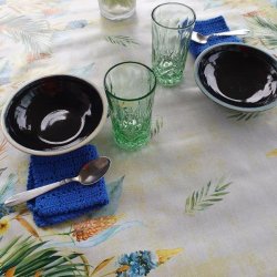 Fiesta Voksdug med Gul og Grn 140 cm