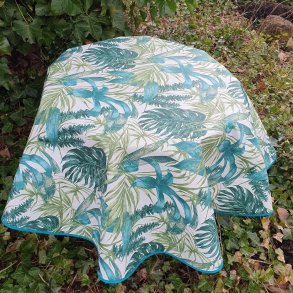 Rund tekstildug 140 cm Petrol Jungle