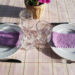 Tekstildug Retro Lilla og Rosa